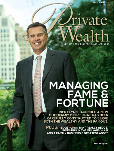 Private Wealth Magazine Cover: Managing Fame & Fortune
