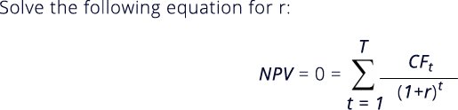MOIC vs IRR: IRR Equation