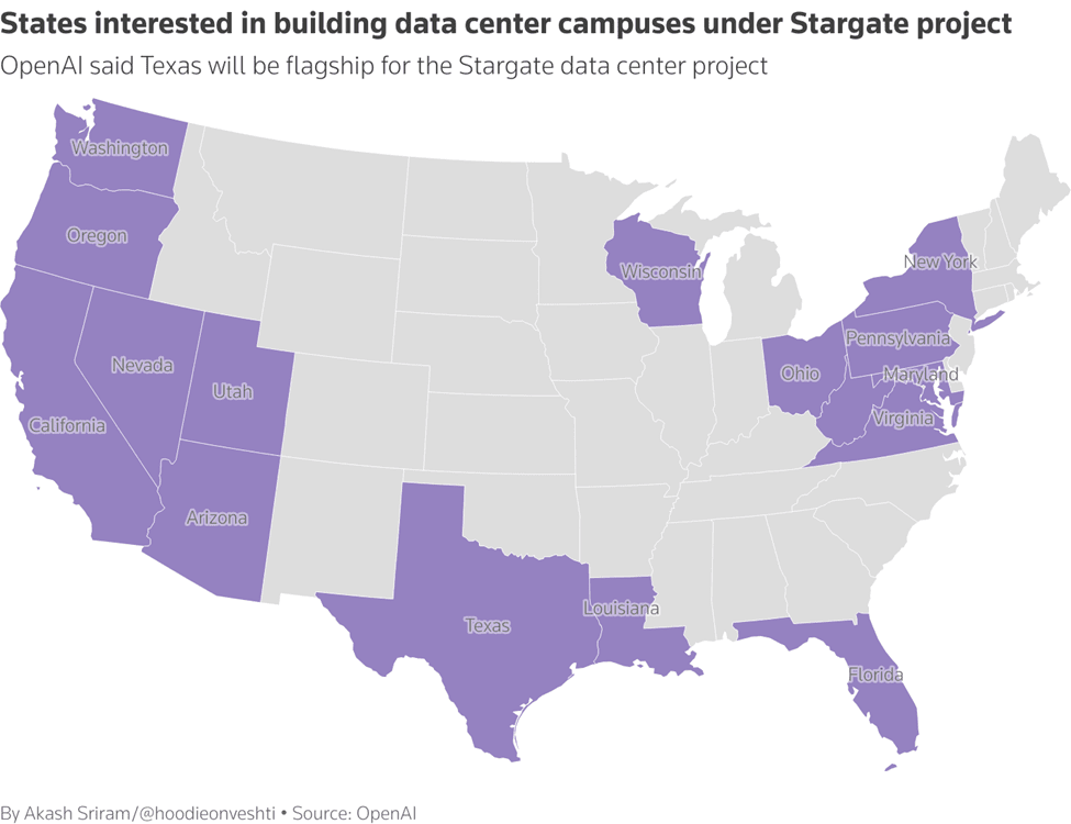 Stargate DeepSeek Grok Whos Now Winning AI Arms Race: Graph - States Interested In Building Data Center Campuses Under Stargate Project